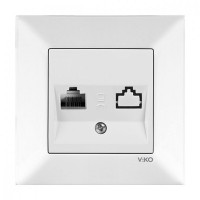 Розетка телефонная (RJ11) белая VIKO MERIDIAN 90970013-WH